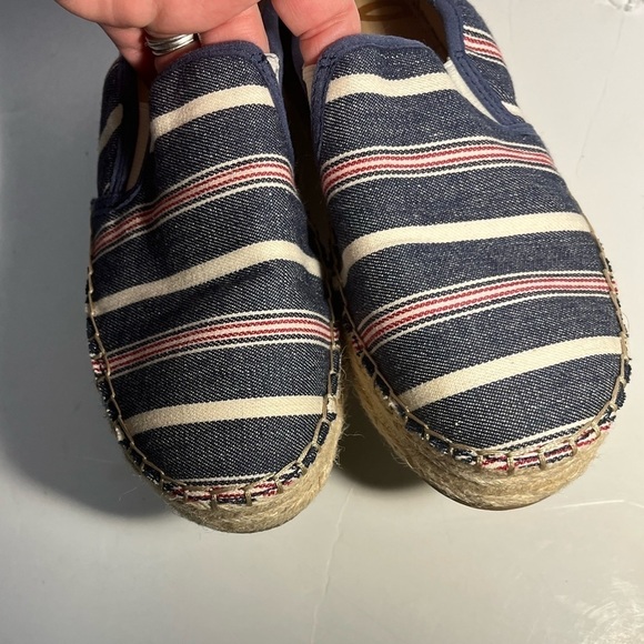 Sam Edelman Espadrilles Blue Americana Stripes Women’s US 9M EUR 39 Platform - Picture 6 of 10